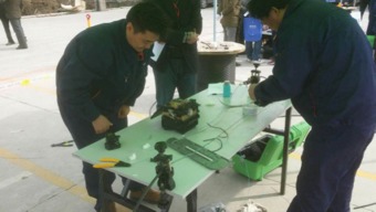 易諾view7光纖熔接機亮相安徽傳輸線路維護局技能競賽